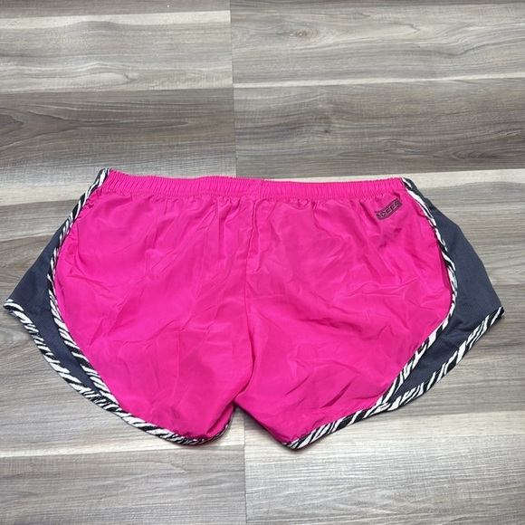 🏴 Soffe Pink and Black Athletic Shorts Lightweight Elastic Waist - Picture 6 of 7